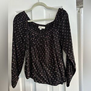 loft NWT shimmer long sleeve top
